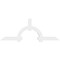 Ekena Millwork Ericson Architectural Grade PVC Gable Bracket, 108"W x 40 1/2"H x 4"D x 6"F, 9/12 Pitch GBP108X41X0406ERI00 - alternate 2